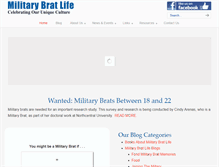 Tablet Screenshot of militarybratlife.com